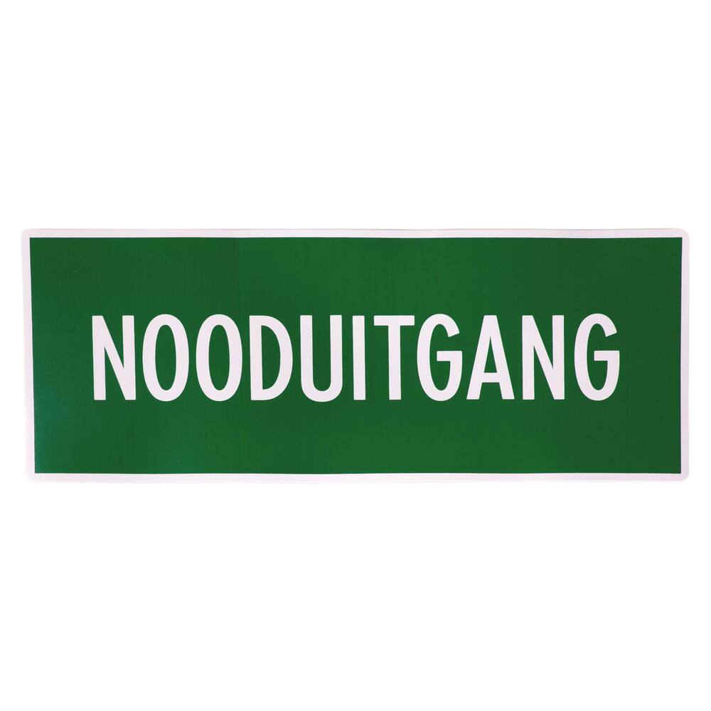 Autocollant - Nooduitgang – 30 x 12 cm