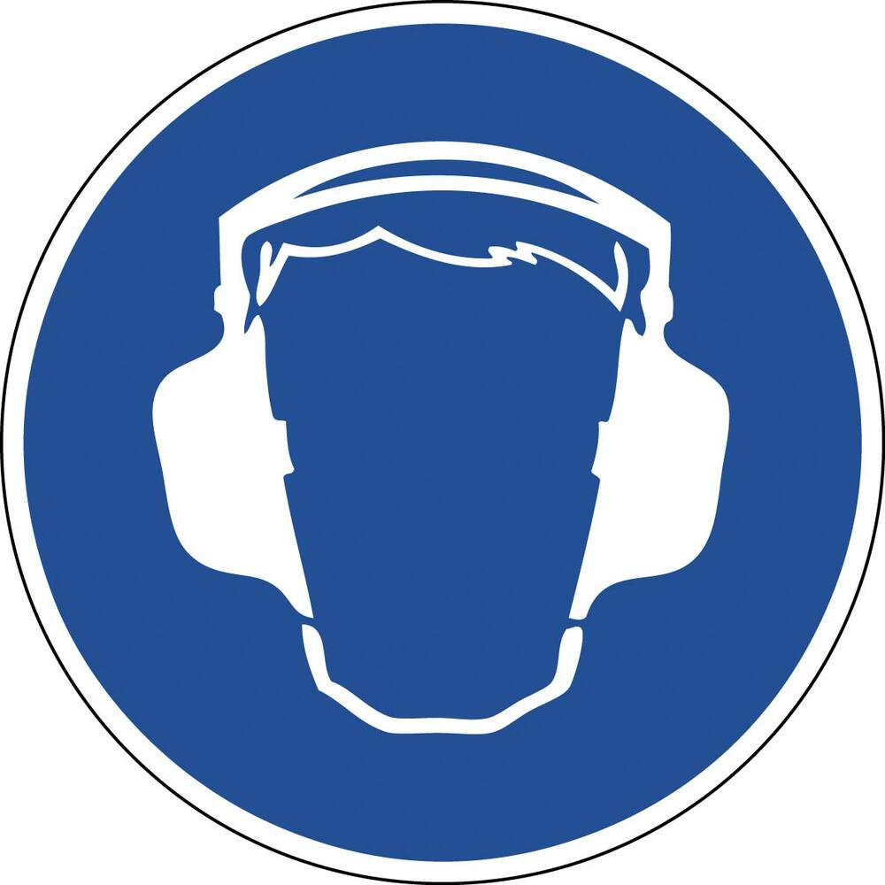Autocollant - Utiliser une protection acoustique - diamètre 10cm
