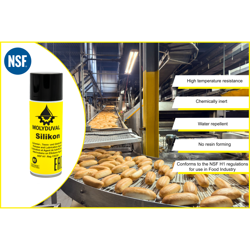 Silikon - Spray silicone NSF H1 - Molyduval - 400ml