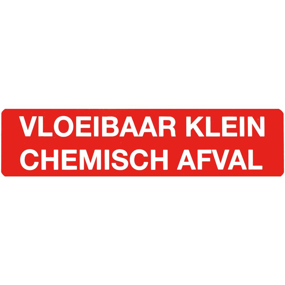 Autocollant - Vloiebaar klein chemisch afval - 17x4cm