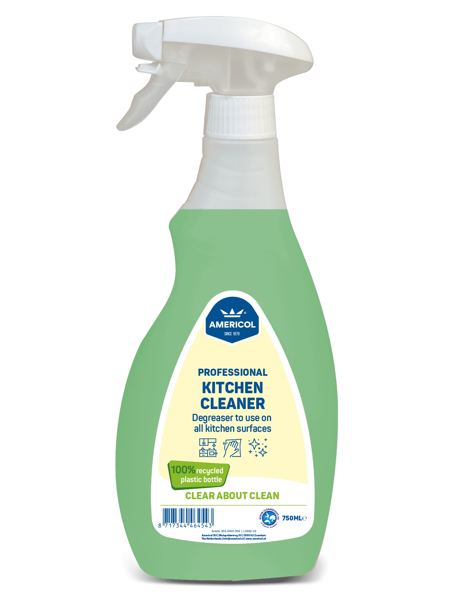 Americol - Nettoyant Cuisine - Kitchen Cleaner - Spray 750ml