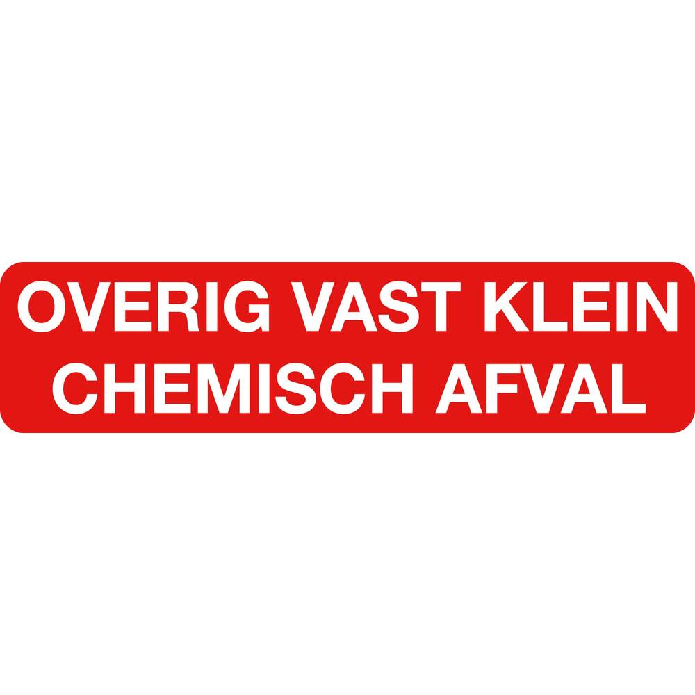 Autocollant - Overig vast klein chemisch afval - 17x4cm