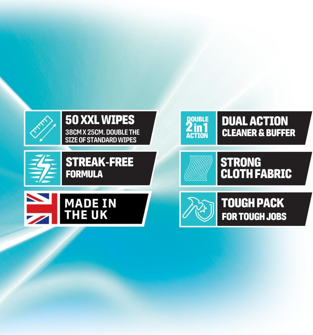 Ultra Grime® Pro : Verre & Inox (50 lingettes)