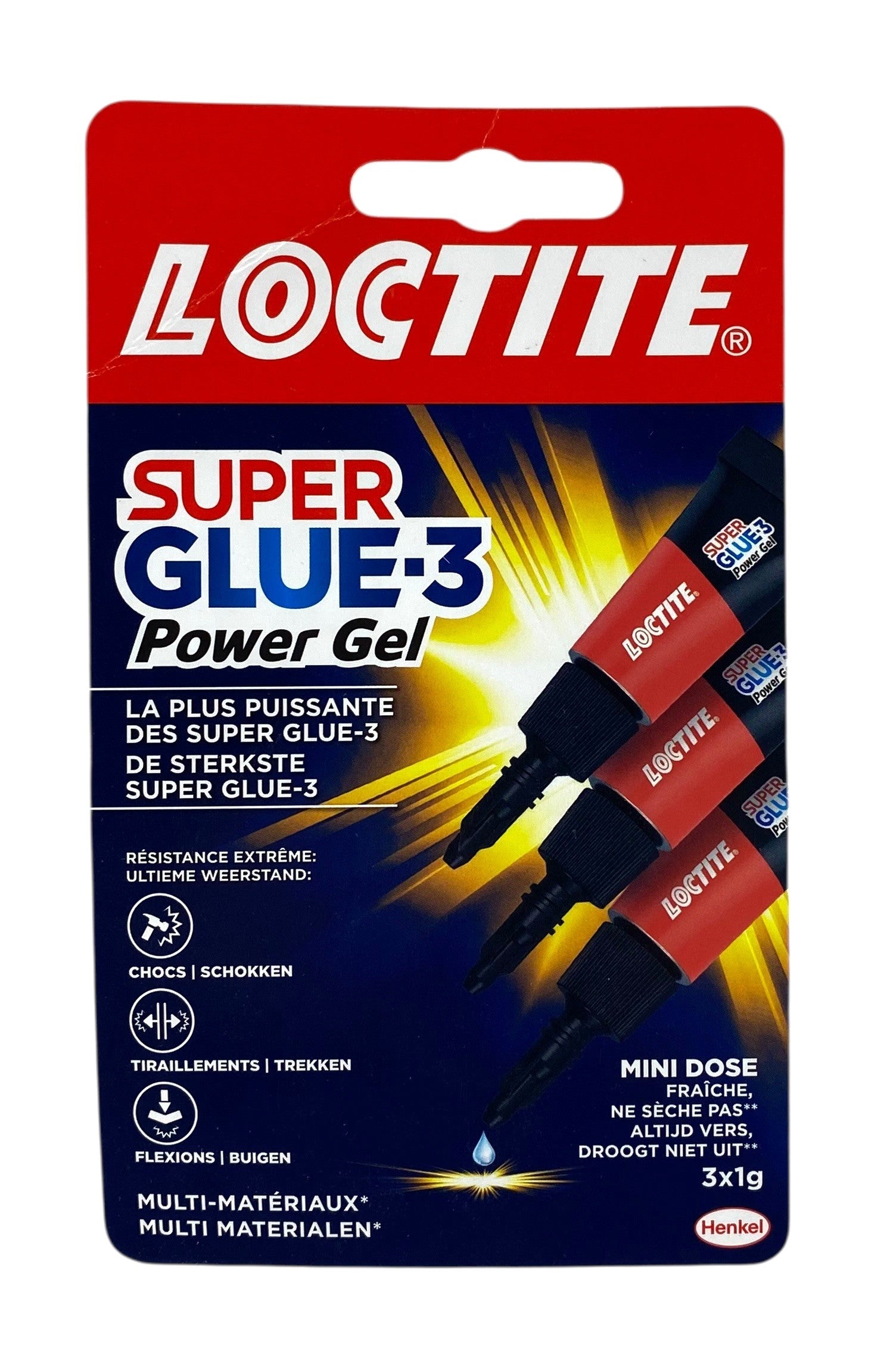 Loctite Super Glue 3 - 3x 1g
