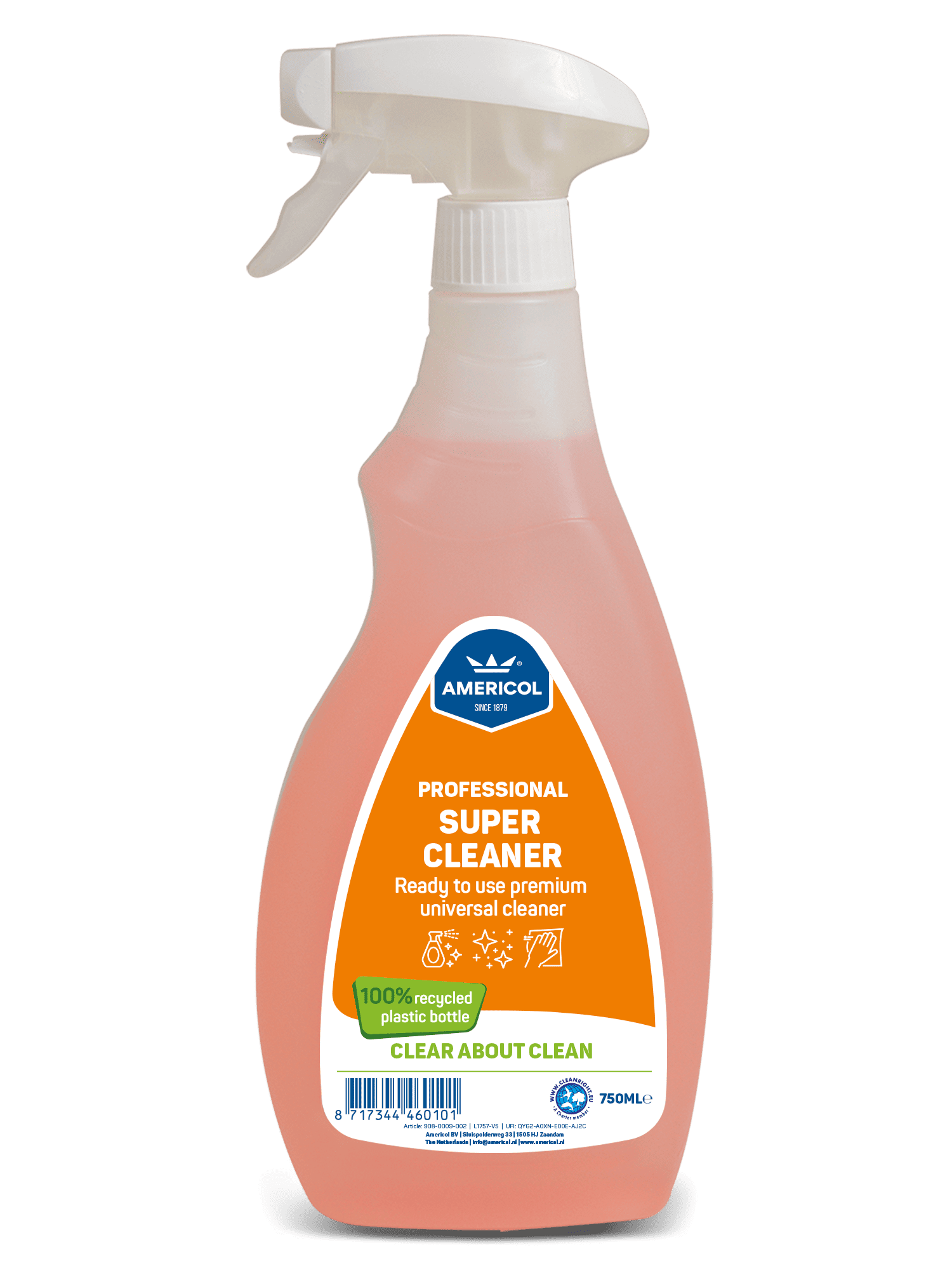 Americol - Nettoyant Multi-usages dégraissant - Super Cleaner - Spray 750ml
