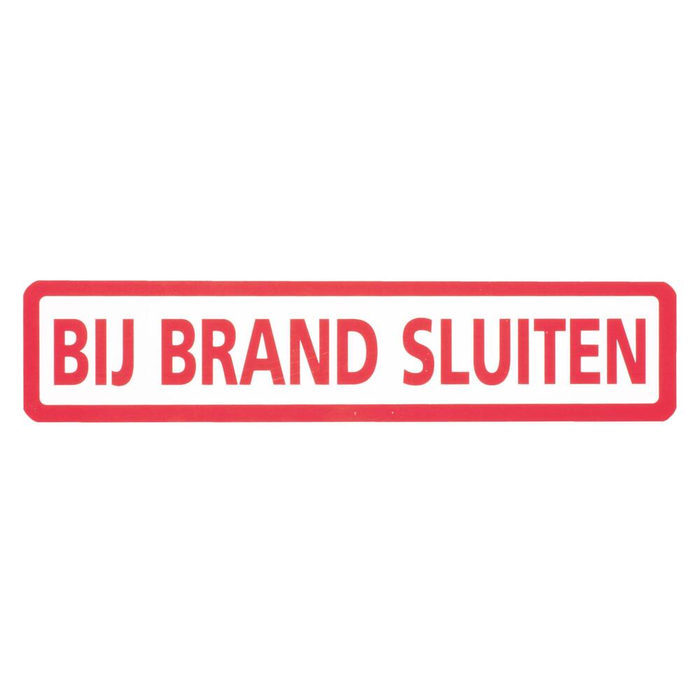 Autocollant - Bij brand sluiten - 15x3cm