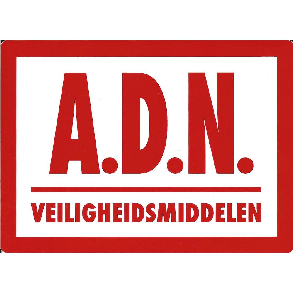 Autocollant - ADN Veiligheidsmiddelen - 17x13cm