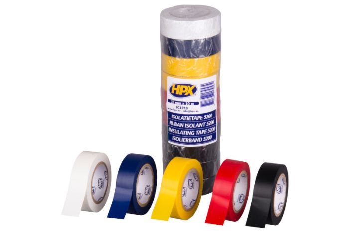 HPX - Ruban isolant - 10x10m - coloris assortis