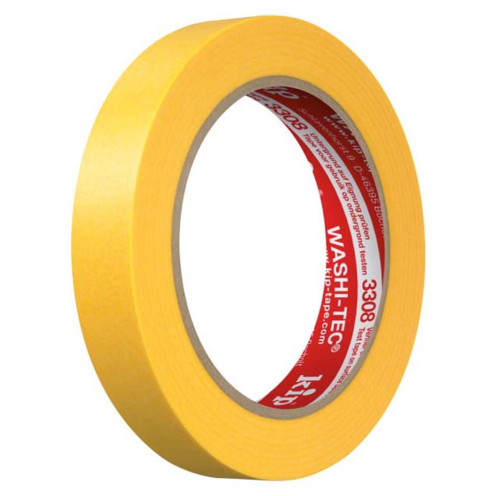 Ruban de masquage KIP WASHI-TEC® - 50m JAUNE 24mm