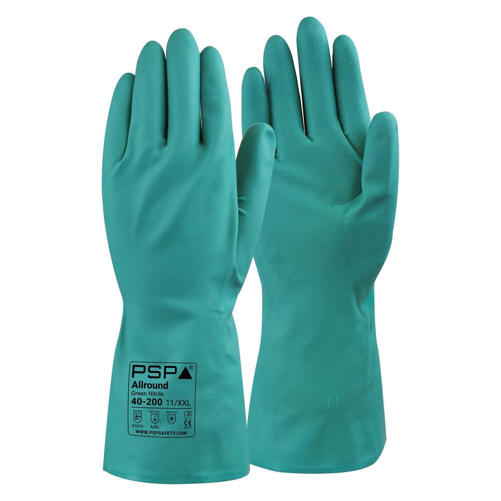 Gants de travail en nitrile vert - Allround Green Nitrile PSP 40-200