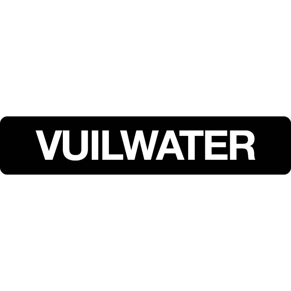 Autocollant - Vuilwater - 10x2cm