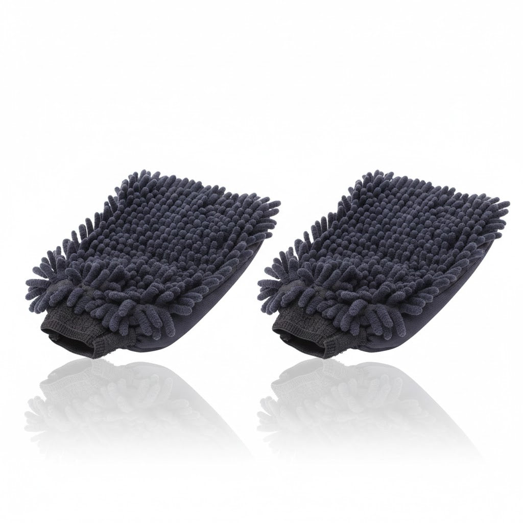 Gant de lavage microfibre ''Rasta'' noir