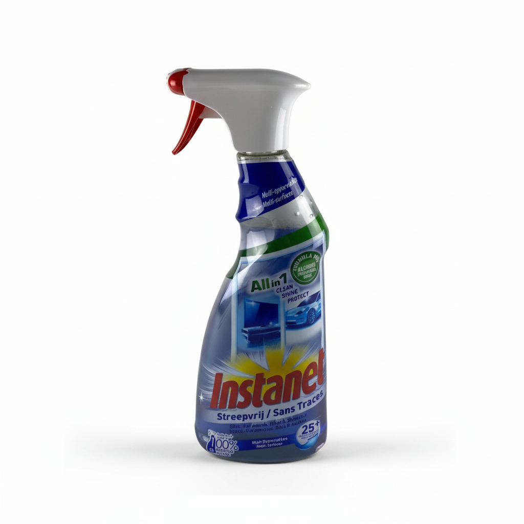 Instanet spray with extended white background