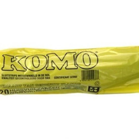 Sacs poubelle - 60L - KOMO - gris - 20 pièces