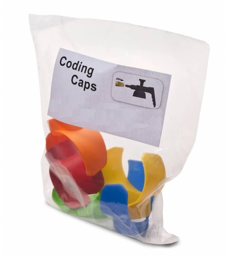 Lot de 5 capuchons code couleur pour Spray-Matic